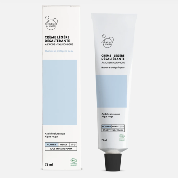 creme-legere-desalterante-clemence-et-vivien-cosmetique-cosmétique-visage-hydratation-protege-apaise-peau-douce-souple-ma-boutique-holistique-grain-d-orge-oullins-lyon