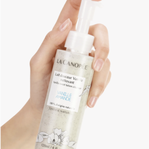 Lait-douceur-vanille-nettoyant-visage-cosmétique-beauté-retire-les-impuretés-nettoie-le-visage-la-peau-grain-d-orge-ma-boutique-holistique-la-canopee-oullins-lyon