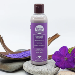 shampoing-rythme-violet-terre-de-couleur-régule-le-cuir-chevlu-equilibre-le-sébum-purifie-en-douceur-grain-d-orge-ma-boutique-holistique-oullins-lyon-rhone