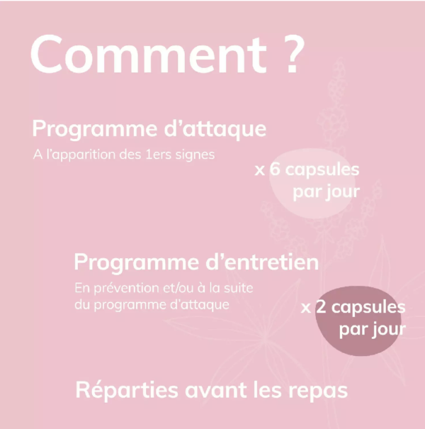 Symptômes ménopausiques - 40 capsules - Bio – Image 3