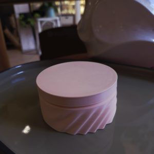 Boîte à savon ronde rose