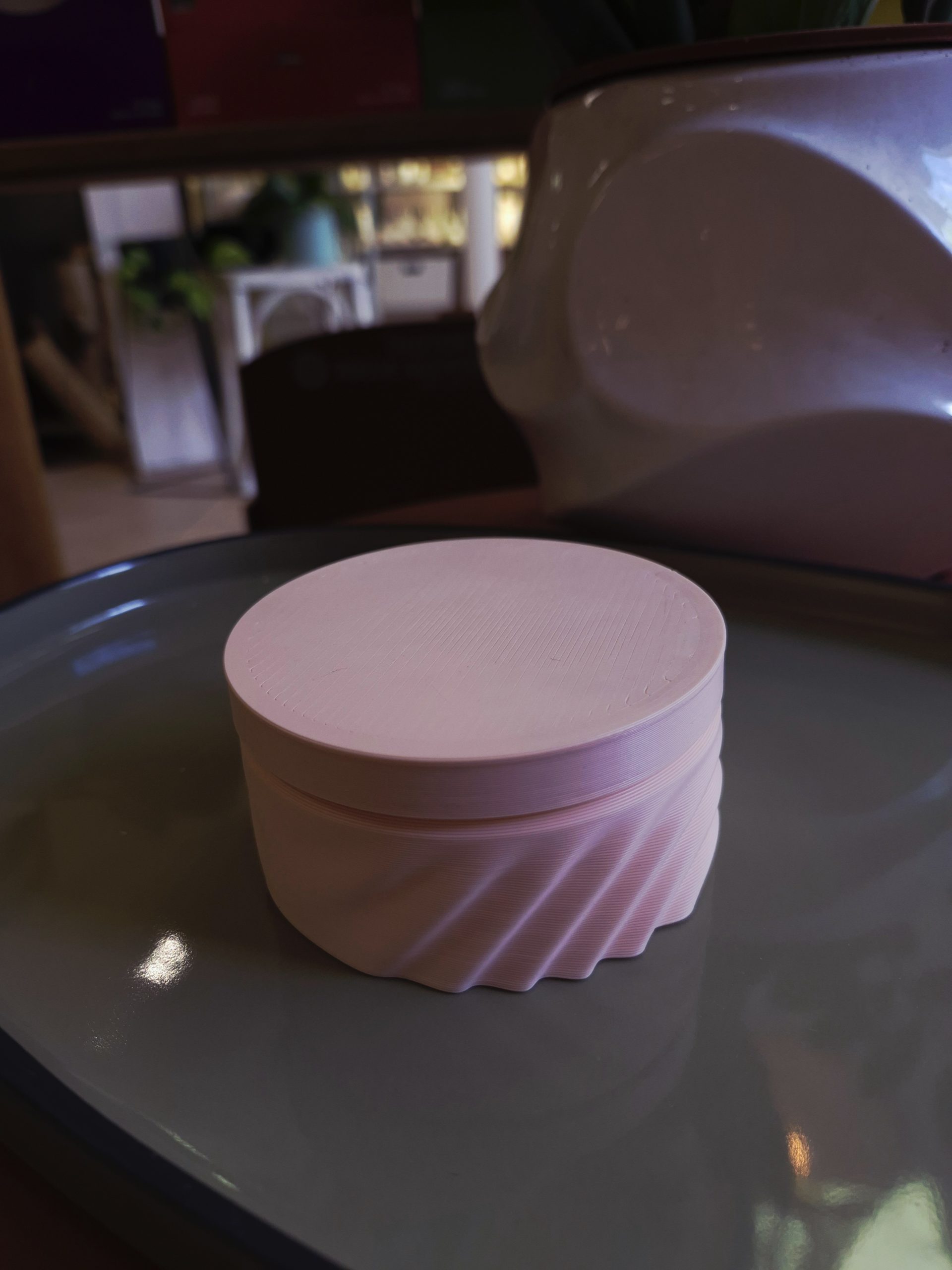Boîte à savon ronde rose