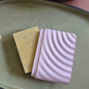 Boîte à savon rectangle rose