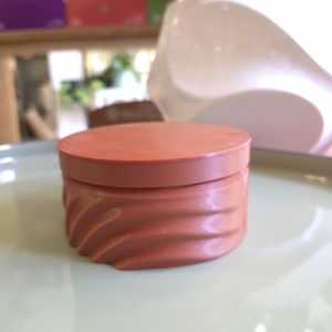 Boîte à savon ronde rouge brique