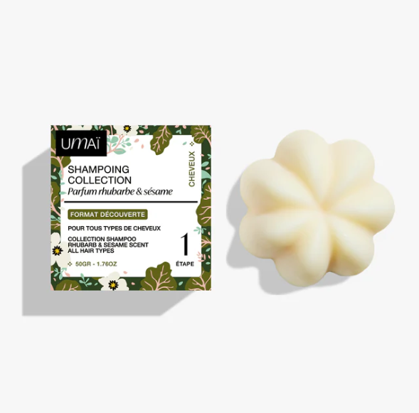 Shampoing solide collection Parfum Rhubarbe & Sésame Umaï